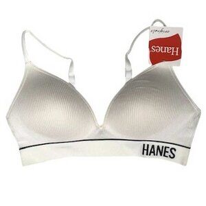 Ribbed Seamless Contour Bra Hanes Originals LARGE (11-AL)
